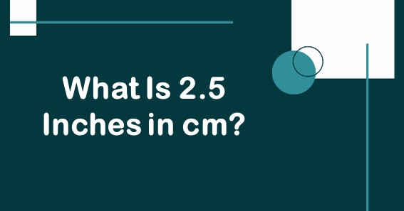 What Is 2.5 Inches In cm? Convert 2.5 In To cm (Centimeters)